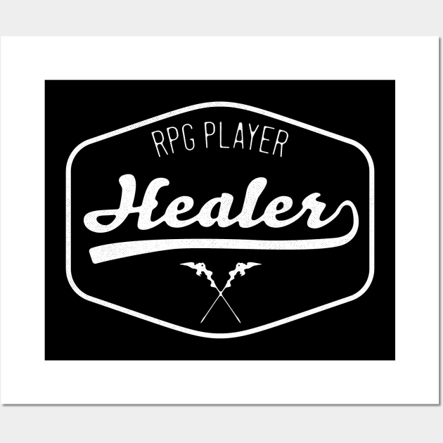 RPG player. MMORPG, JRPG gamers healer druid. Wall Art by W.Pyzel